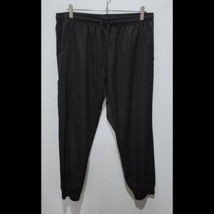 Medichic Joggers Scrubs Pants Size XL Black Elastic Waist Drawstring 5 Pockets